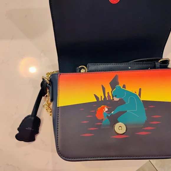Loungefly Pixar Brave Princess Castle Crossbody - Picture 2 of 7